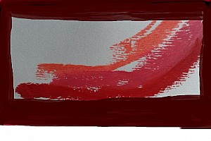 Portrait of Mollie in Three Lipsticks   [After Howard Hodgkin]